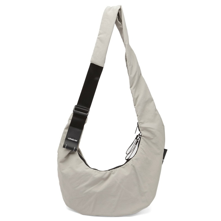 Photo: Cote&Ciel Hyco S Smooth Cross Body Bag in Light Grey 