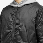 Taion Men's x Beams Lights Reversible MA-1 Down Jacket in Black/Olive