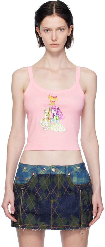 Photo: Anna Sui Pink Graphic Tank Top