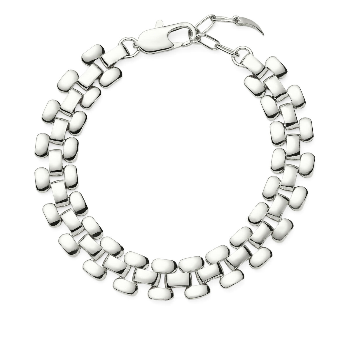 Missoma Women's Timepiece Wide Chain Bracelet in Silver