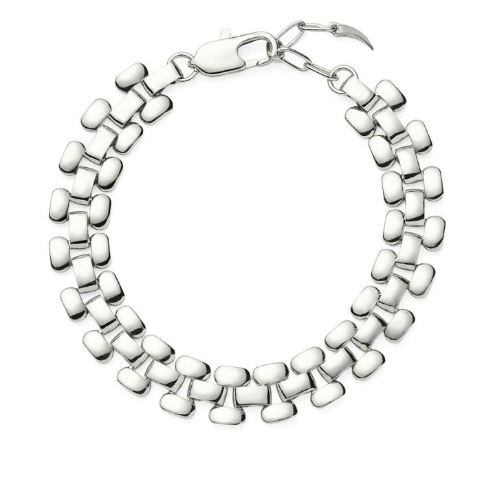 Photo: Missoma Women's Timepiece Wide Chain Bracelet in Silver