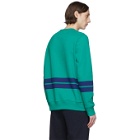 PS by Paul Smith Green and Navy Striped Sweatshirt