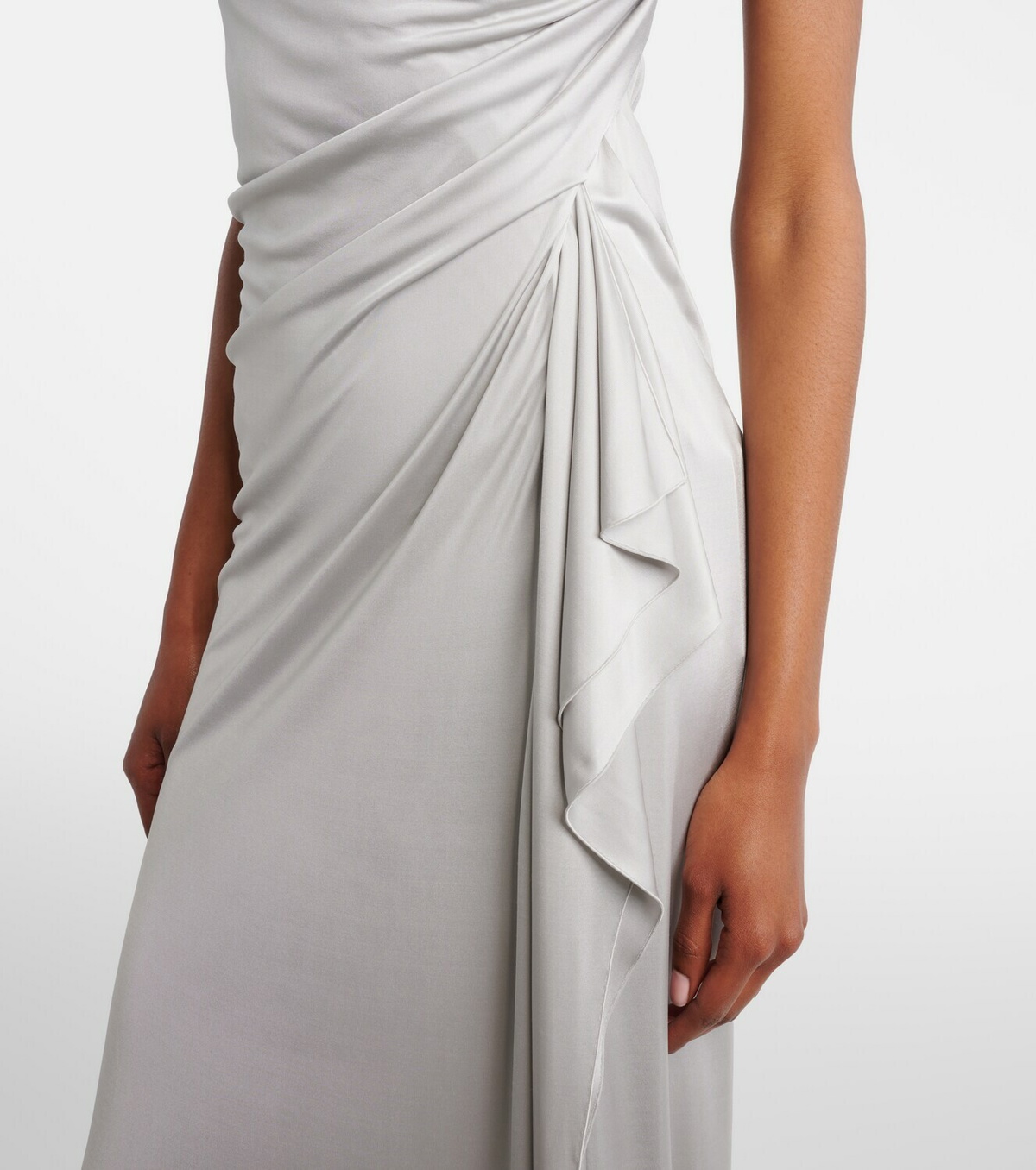 Versace Medusa draped jersey cocktail dress