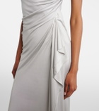 Versace Medusa draped jersey cocktail dress