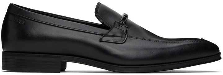 Photo: BOSS Black Slip-On Branded Hardware Loafers