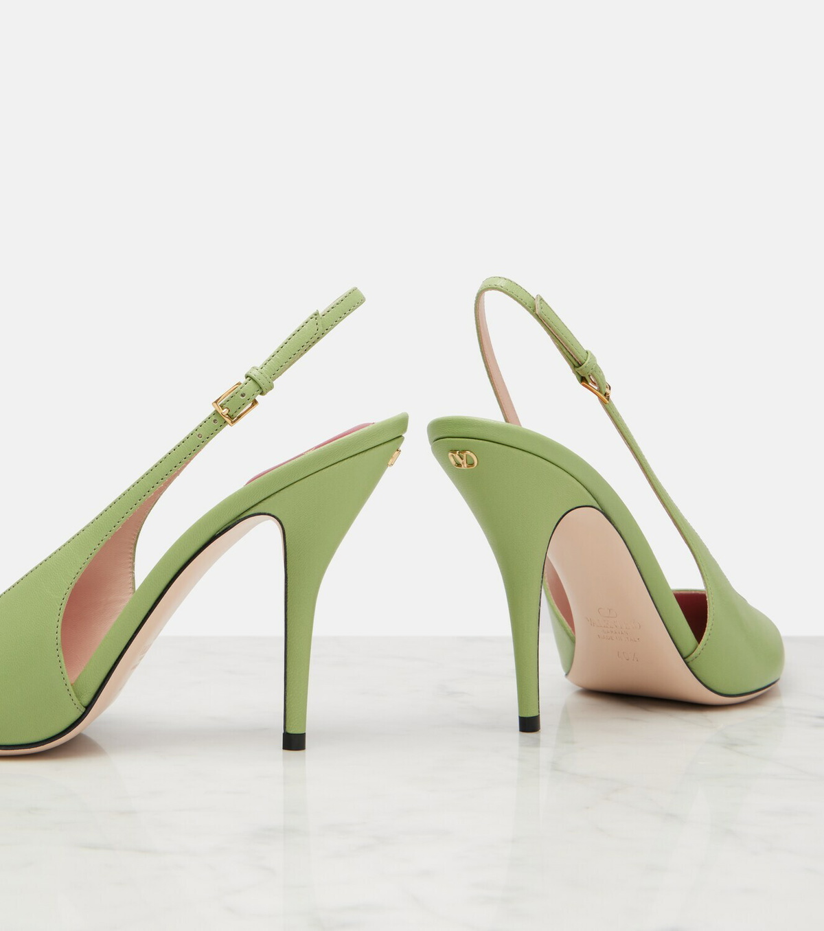 Valentino Garavani Cuttie leather slingback pumps
