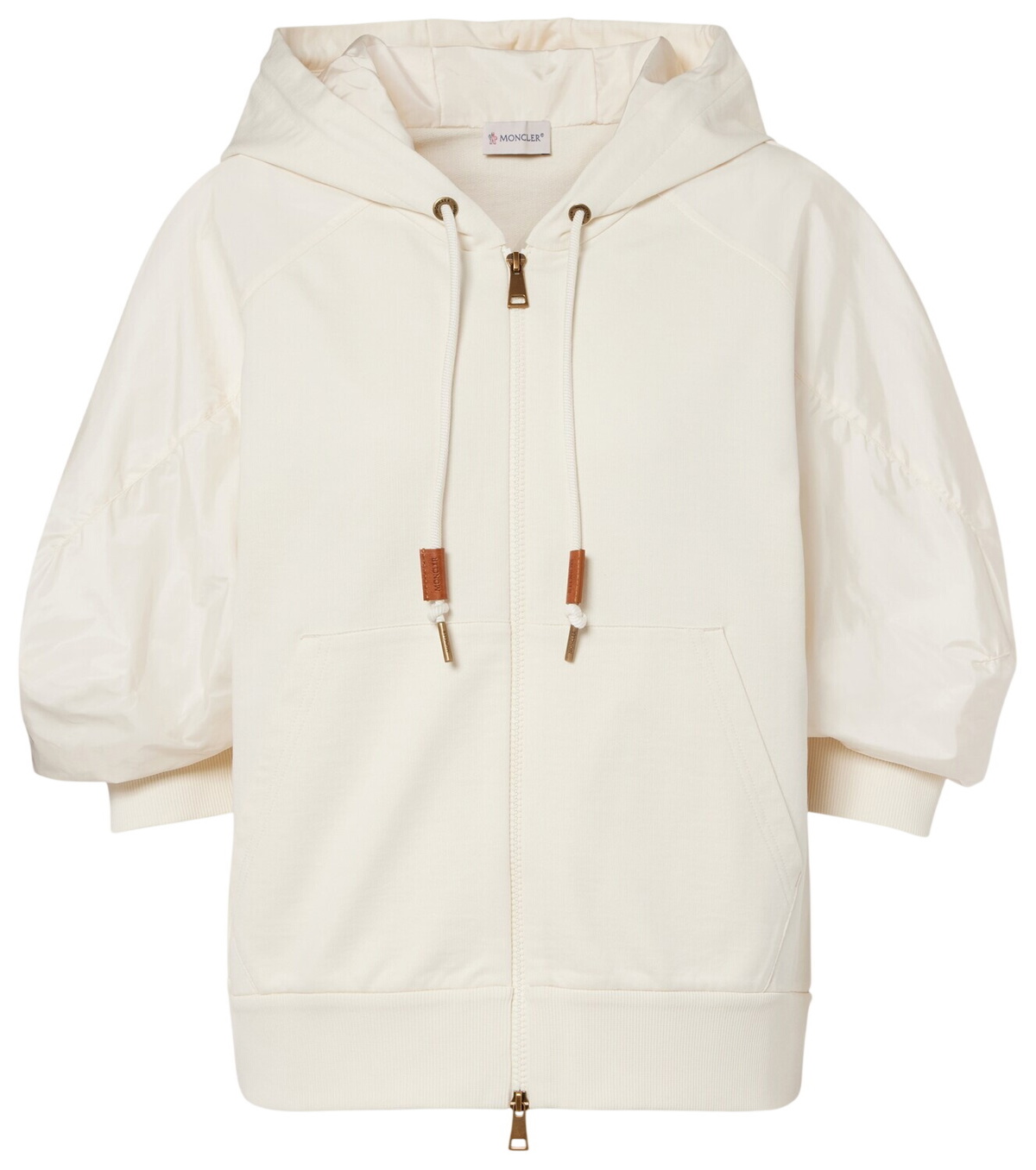 Moncler White Cropped Hoodie Moncler