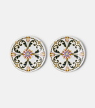 La DoubleJ Tyrrhenia Tulyps set of 2 porcelain dessert plates