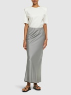 ST.AGNI Bias Silk Blend Slip Skirt