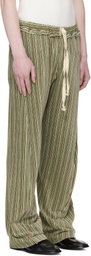 Edward Cuming Green Twisted Track Pants