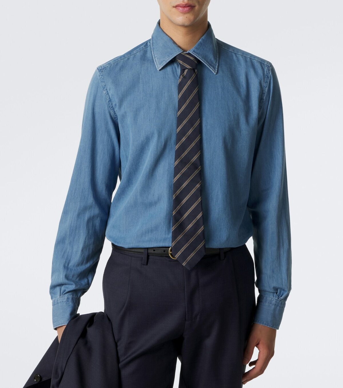 Thom Sweeney Lecce denim shirt