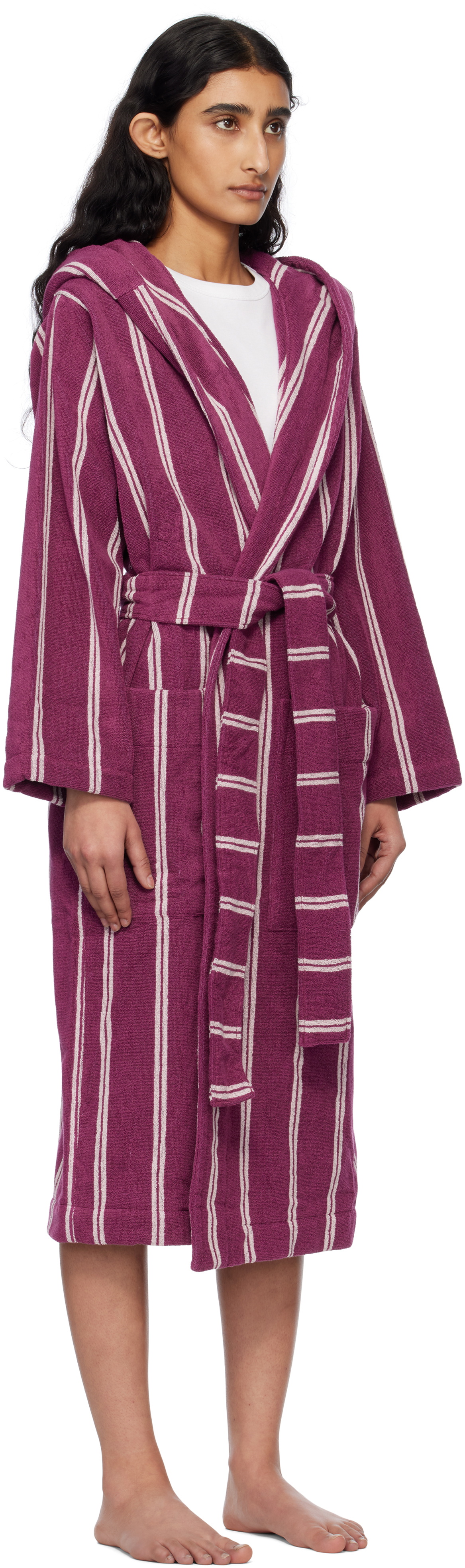 Purple and pink bow bathrobe