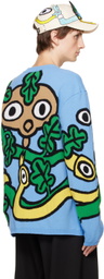 Walter Van Beirendonck Blue Wisdom Sweater