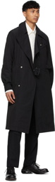 Cornerstone Black Cotton Trench Coat