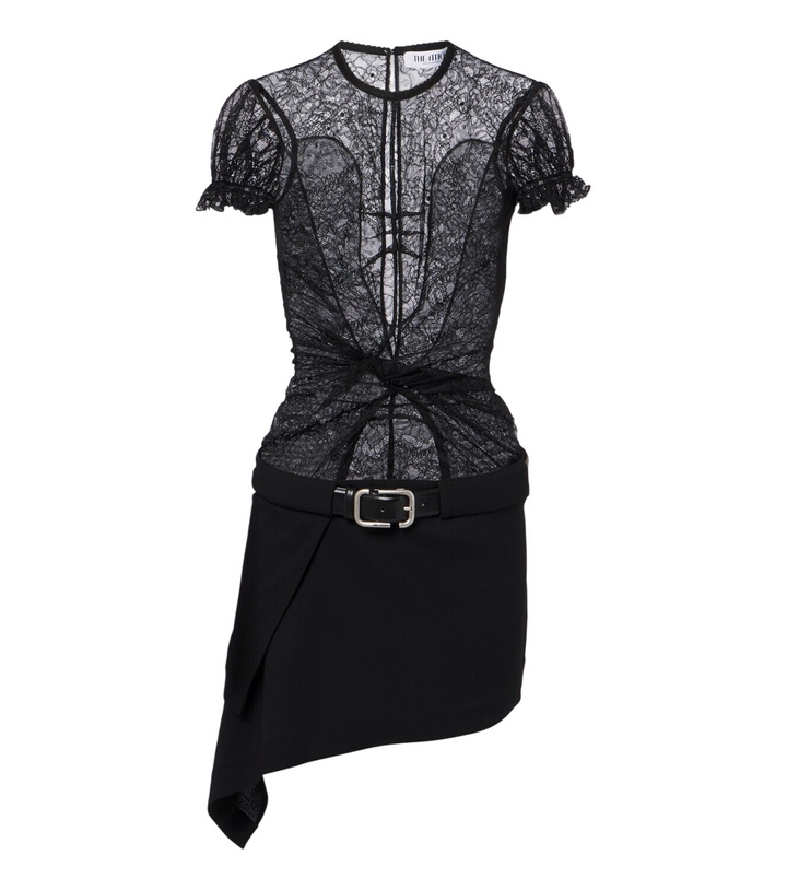 Photo: The Attico Belted lace minidress