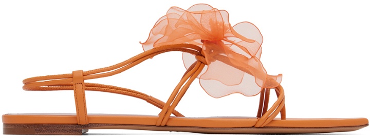 Photo: Nensi Dojaka Orange Appliqué Sandals