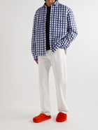 Jacquemus - Boulanger Logo-Embroidered Padded Gingham Canvas Jacket - Blue