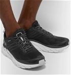 Hoka One One - Clifton 6 Logo-Print Embroidered Mesh Running Sneakers - Black