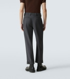 Versace Cropped wool and mohair straight pants