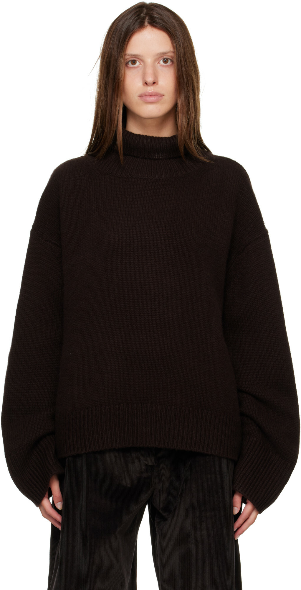 R2W Brown Straight Hem Turtleneck