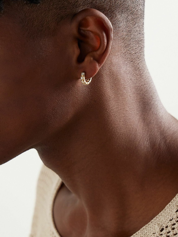 Photo: Jacquie Aiche - 14-Karat Gold Diamond Single Hoop Earring