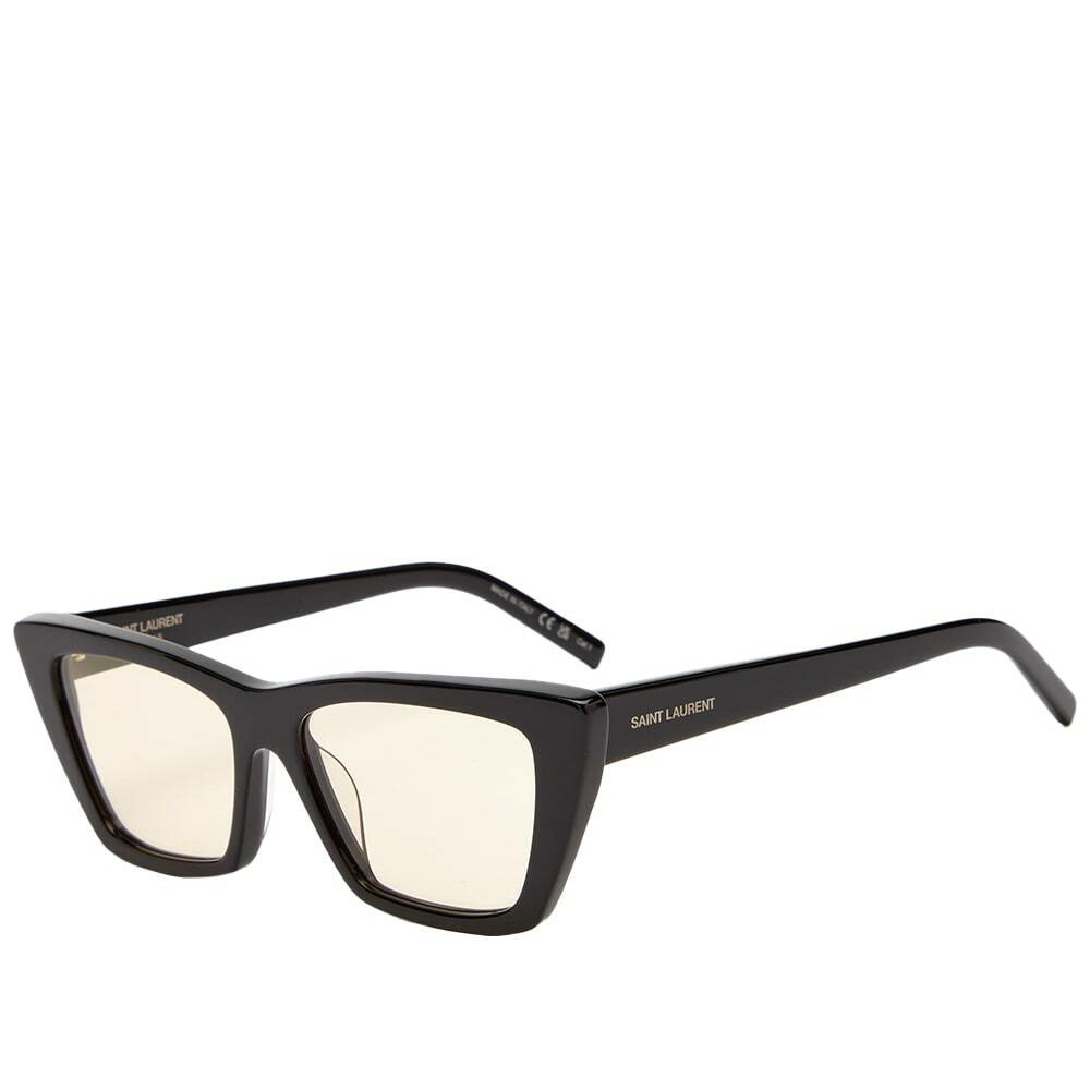 Saint Laurent SL 276 Mica 53 Grey & Black Shiny Sunglasses