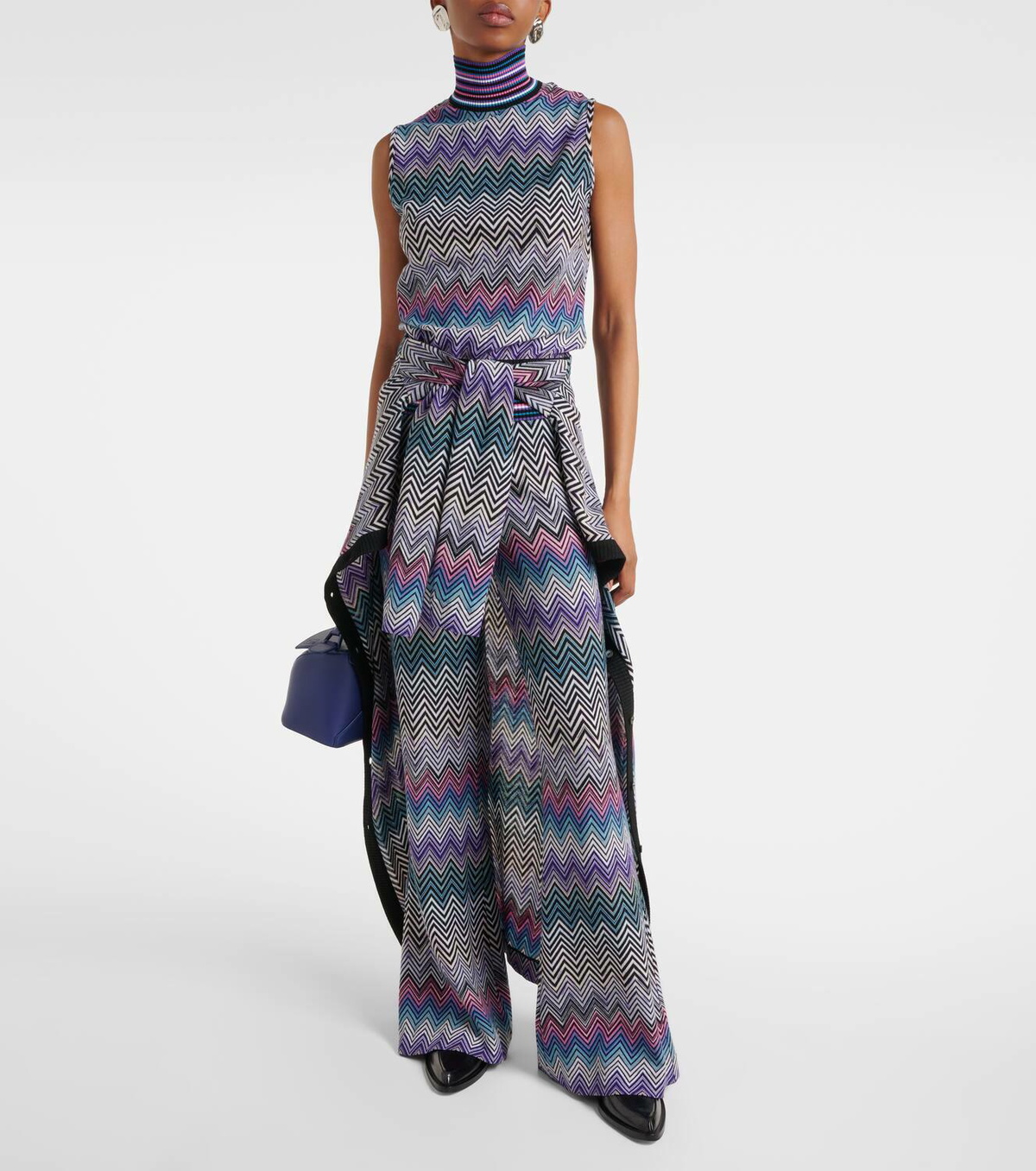 Missoni Zig Zag wool turtleneck top Missoni