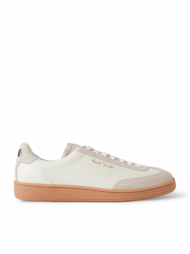Photo: Paul Smith - Como Suede-Trimmed Leather Sneakers - White