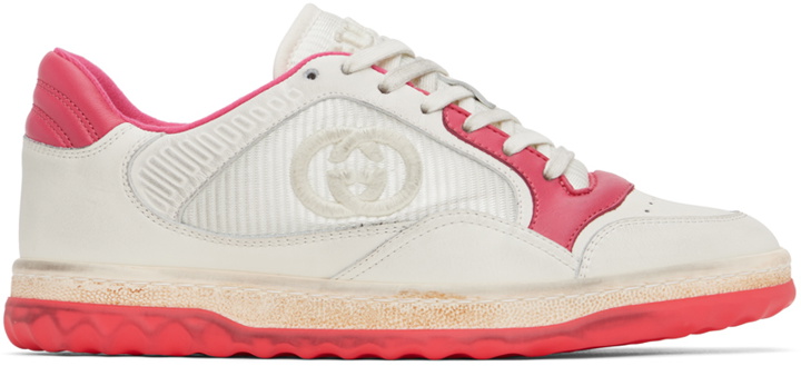 Photo: Gucci Off-White & Pink MAC80 Sneakers