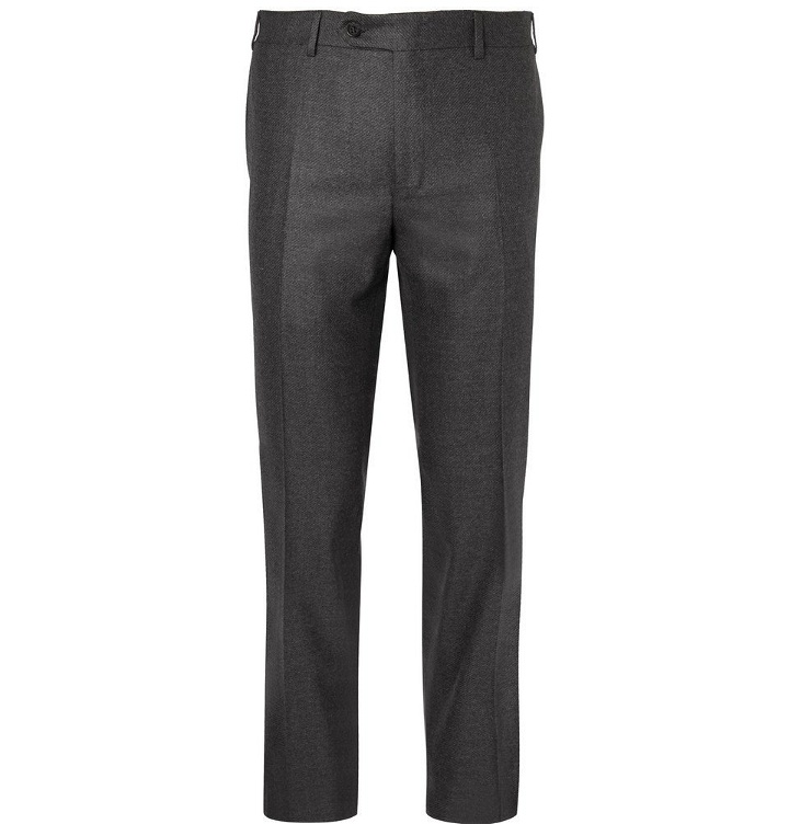 Photo: Canali - Dark-Grey Stretch-Wool Trousers - Men - Dark gray