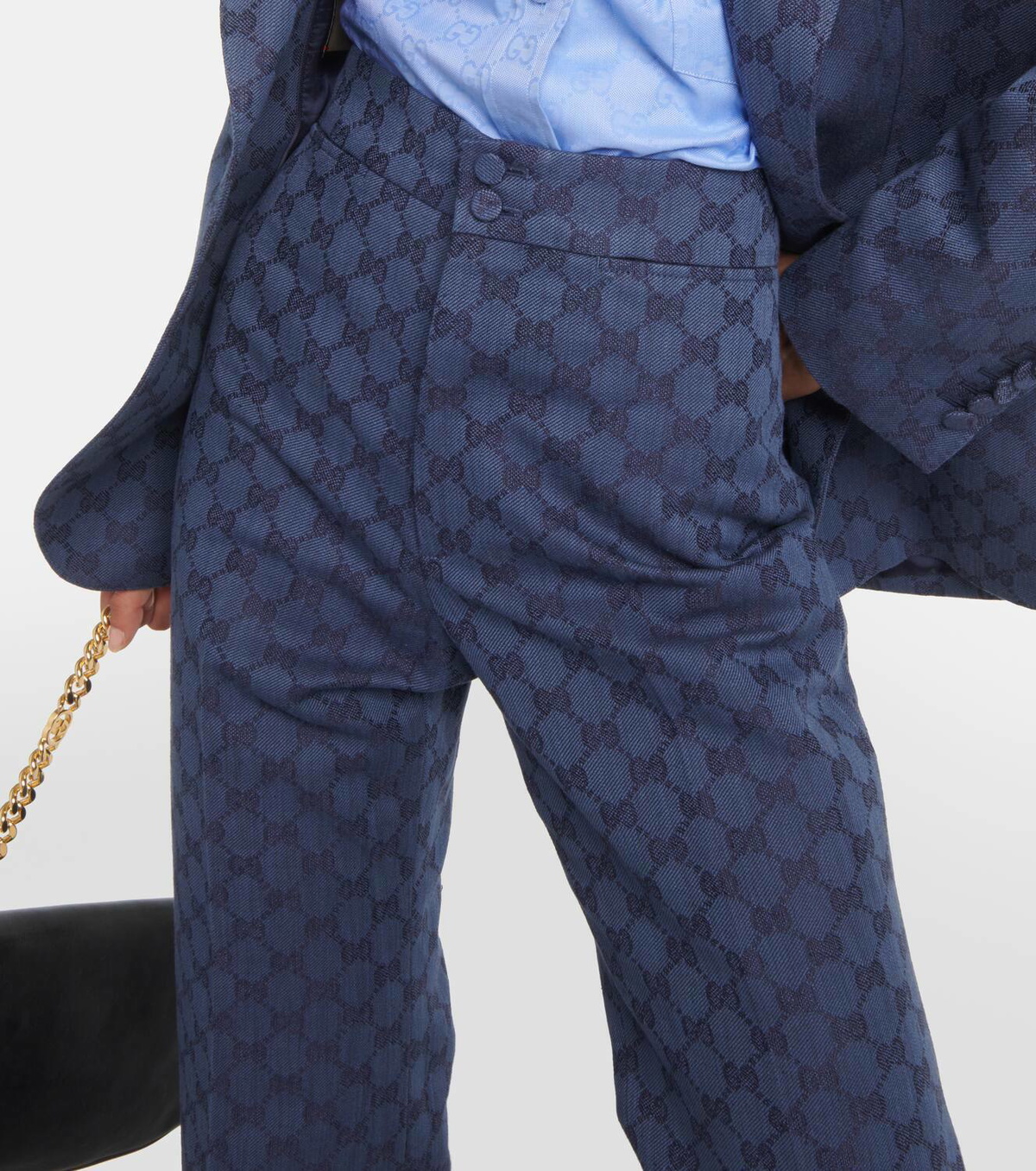 【関税&送料込】Gucci Graphite Wool Pant 24−25新作 グッチ ライトウールパンツ (GUCCI/スラックス
