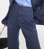 Gucci GG linen and cotton jacquard pants