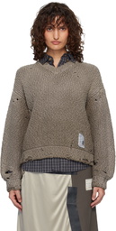 Maison MIHARA YASUHIRO Brown Sun Faded Like Knit Sweater