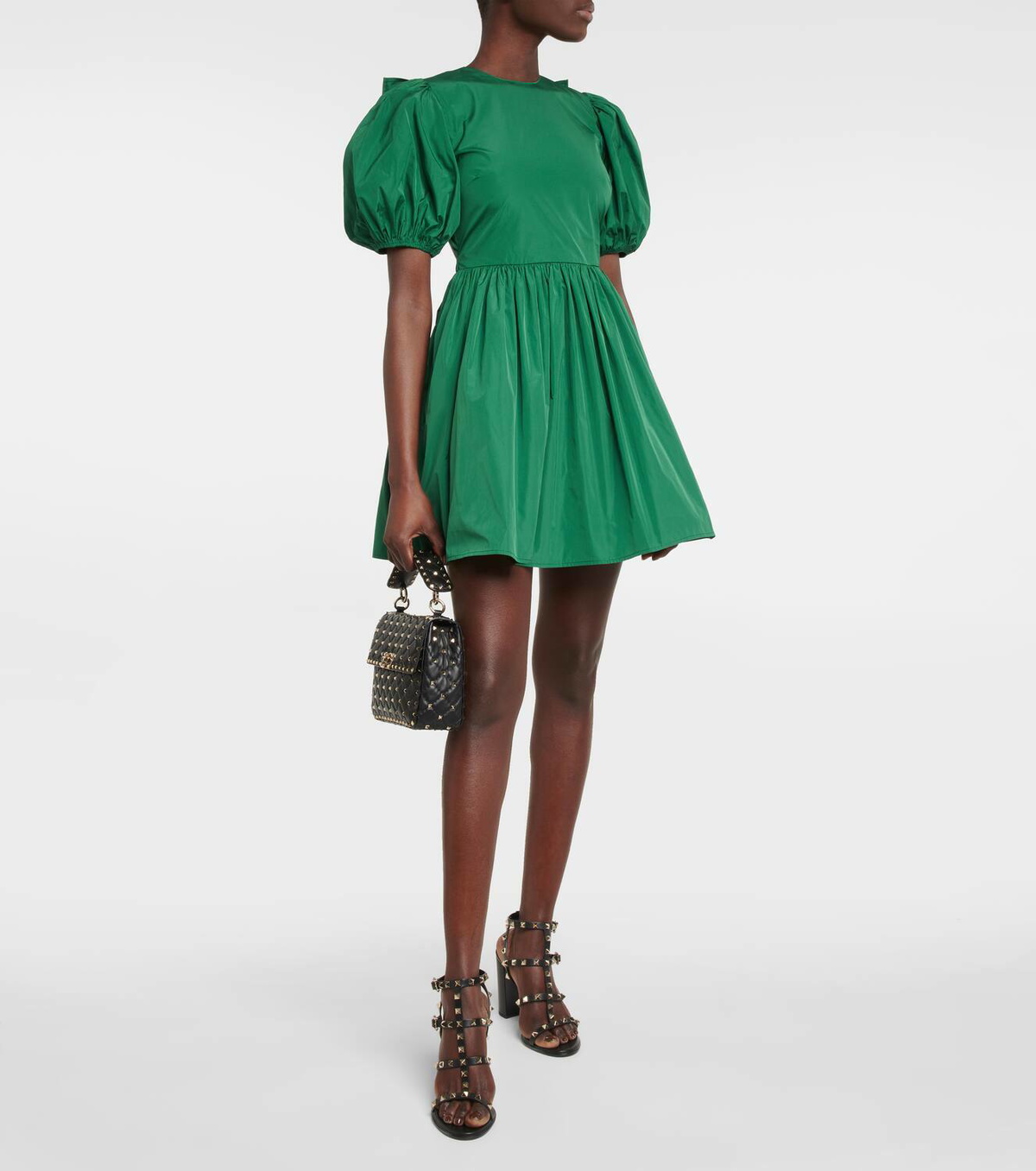 REDValentino Puff-sleeve taffeta minidress RED Valentino