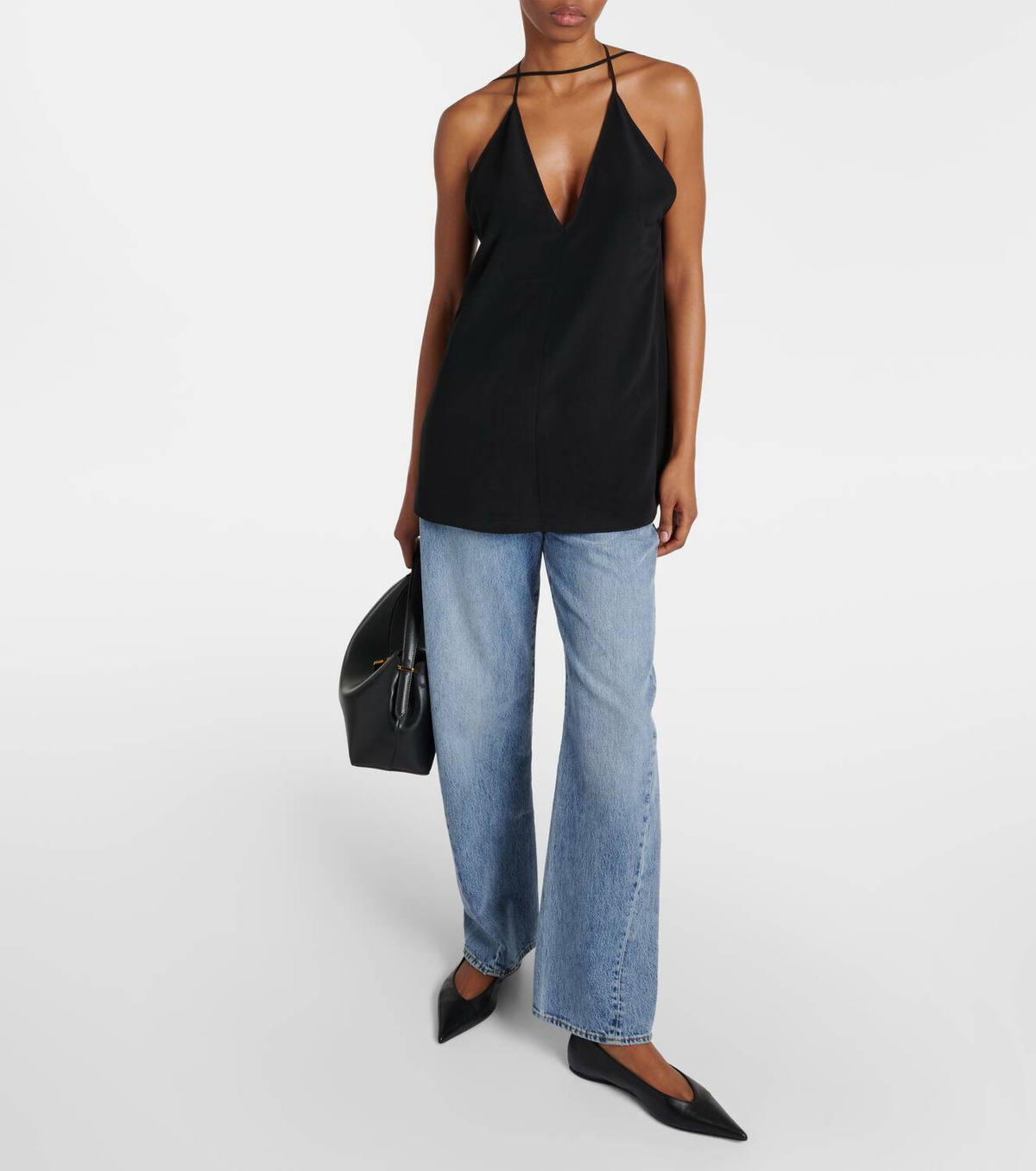 Toteme Double-Halter Silk Top Women