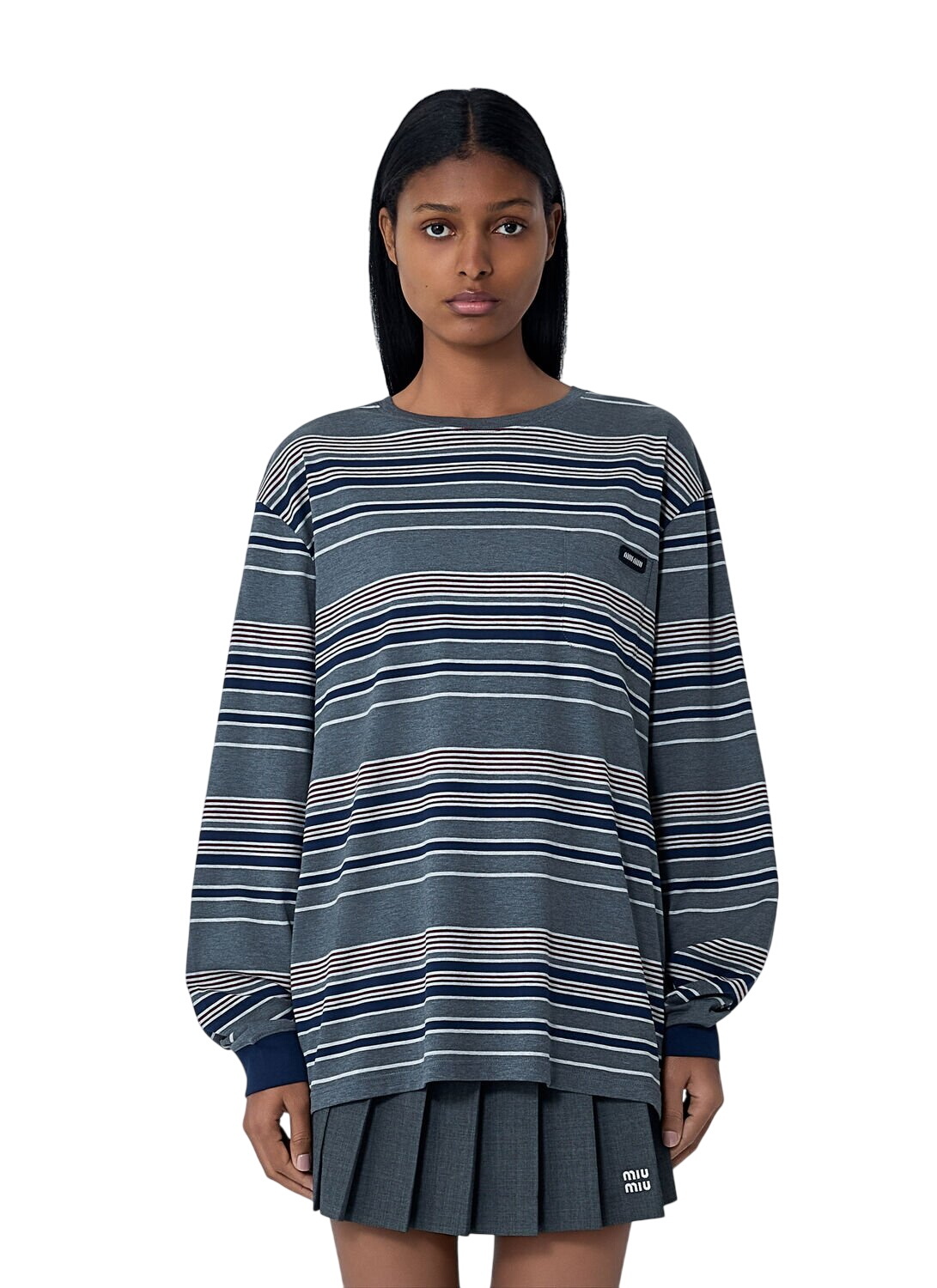 Miu Miu Pink Flowers Long Cardigan Miu Miu