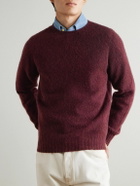 Drake's - HIM Shetland Wool Sweater - Burgundy