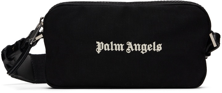 Photo: Palm Angels Black Logo Camera Case S Bag