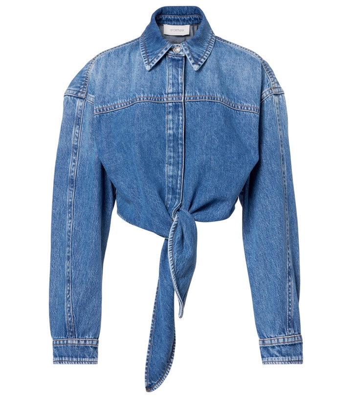 Photo: Sportmax Pevera cropped denim shirt
