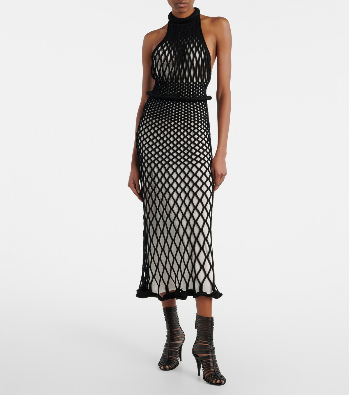 Givenchy Halterneck open-back mesh midi dress