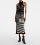 Givenchy Halterneck open-back mesh midi dress