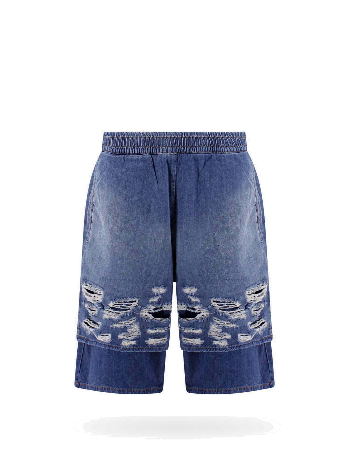 Rochambeau Cable Knit Shorts in Blue for Men