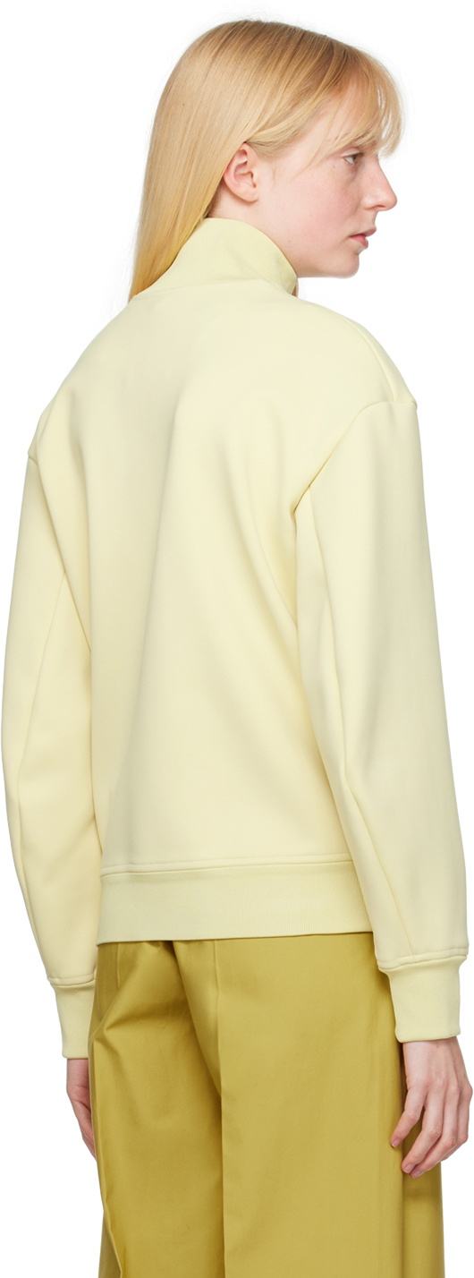 Jil Sander Yellow Embroidered Bomber Jacket