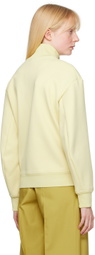 Jil Sander Yellow Embroidered Bomber Jacket