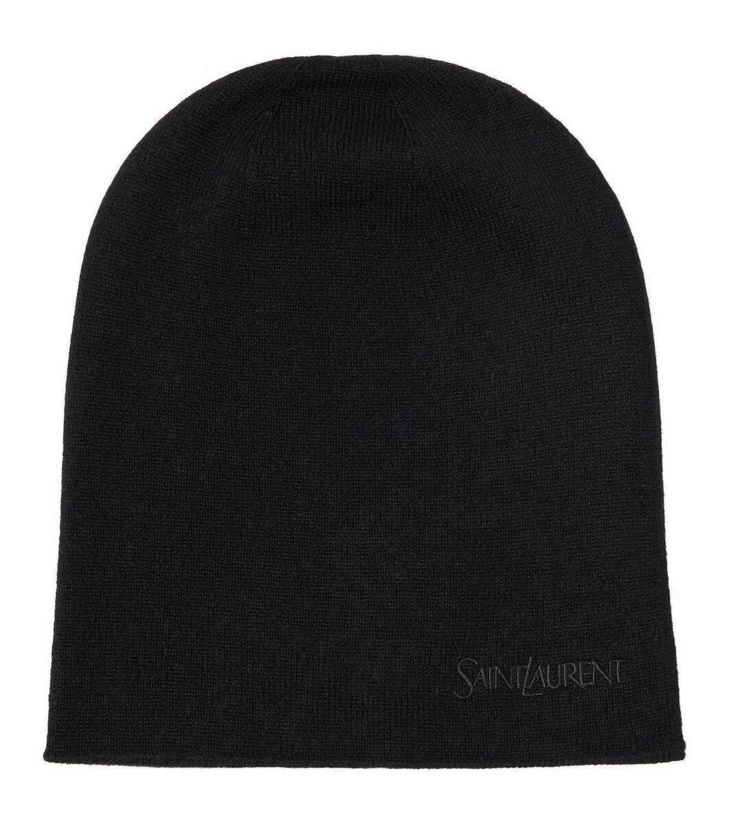 Saint Laurent Black Velour Beret Saint Laurent