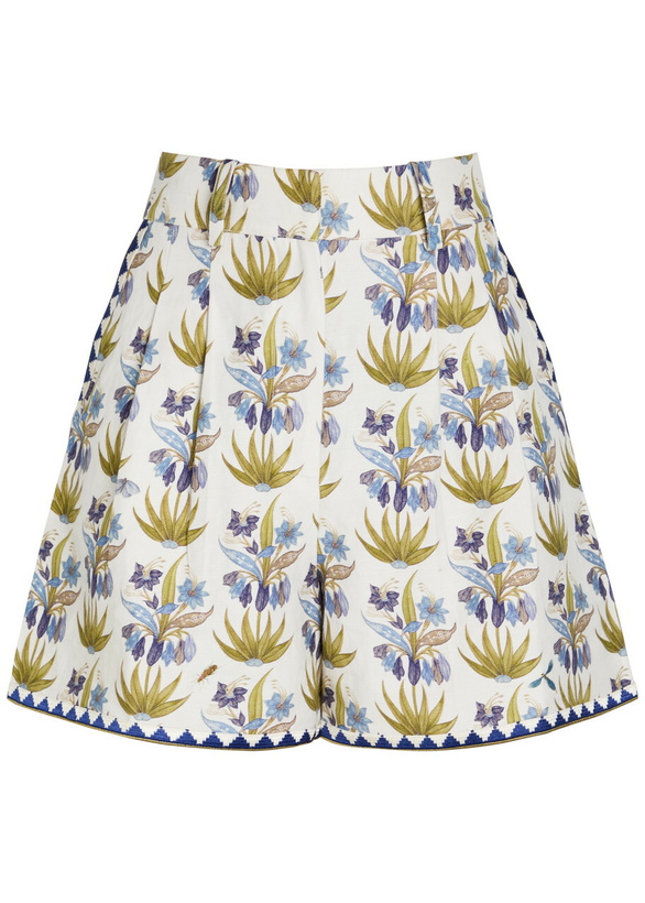 Photo: Emporio Sirenuse Beatrice Floral-print Cotton Shorts Blue