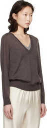 Loulou de Saison Brown Julio LDS Fluid Cashmere Sweater
