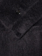 TOM FORD - Double-Breasted Brushed Cashmere, Mohair and Silk-Blend Knitted Blazer - Black