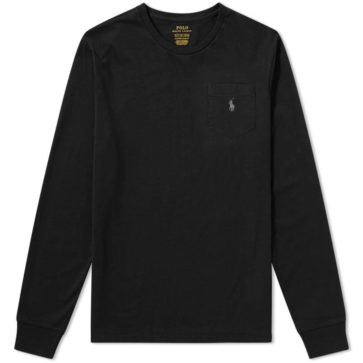 Photo: Polo Ralph Lauren Long Sleeve Pocket Tee Black