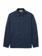 UMIT BENAN - Jerome Linen and Wool-Blend Overshirt - Blue